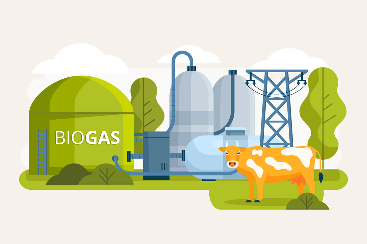 Biogas Industry Illustration 